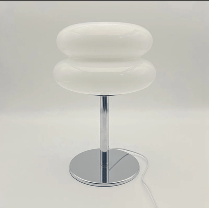 Modern Bauhaus Double-Layer Glass Table Lamp – Mushroom Style Bedside LED Lamp