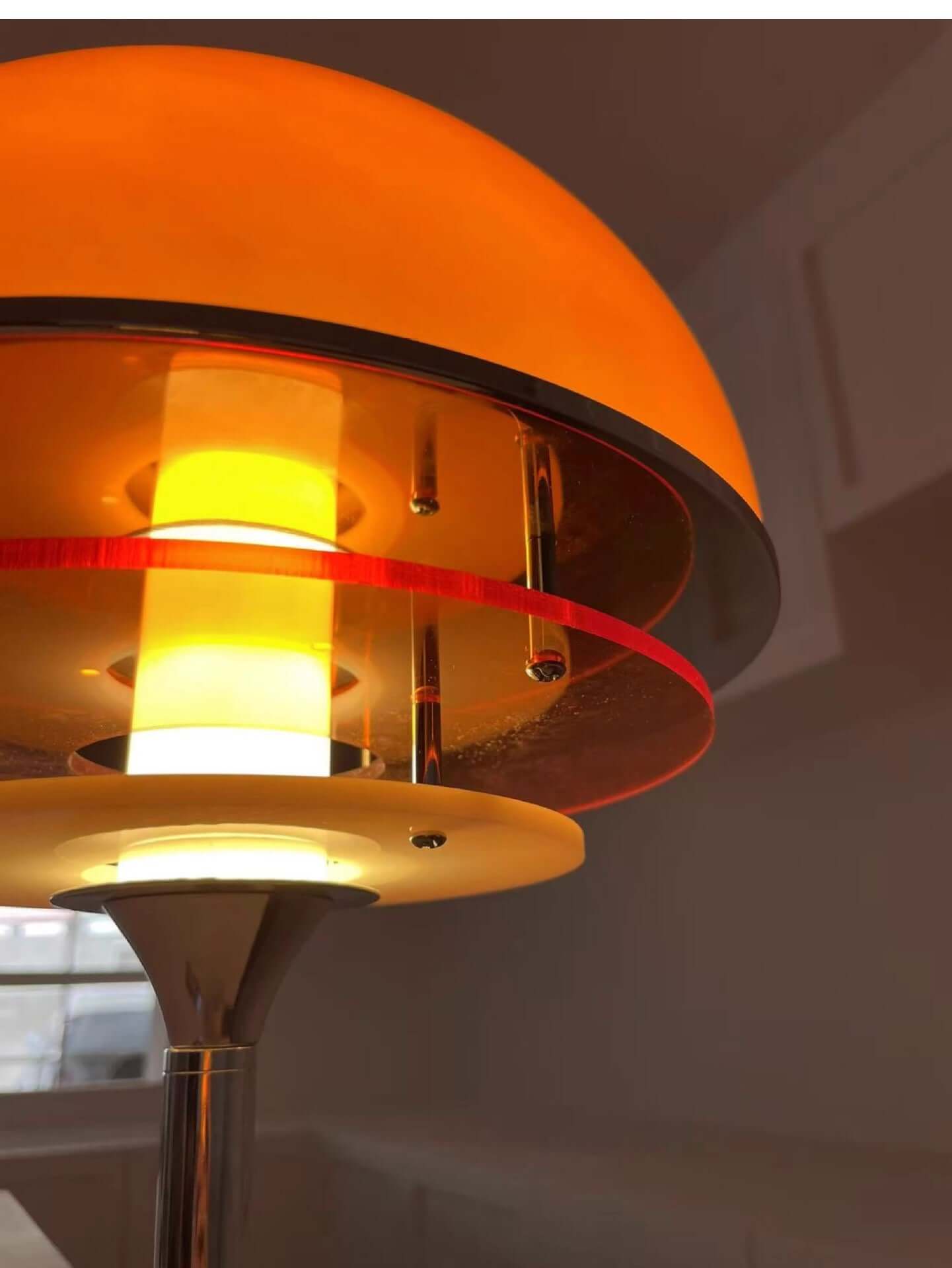 Vintage Sunset Orange Table Lamp