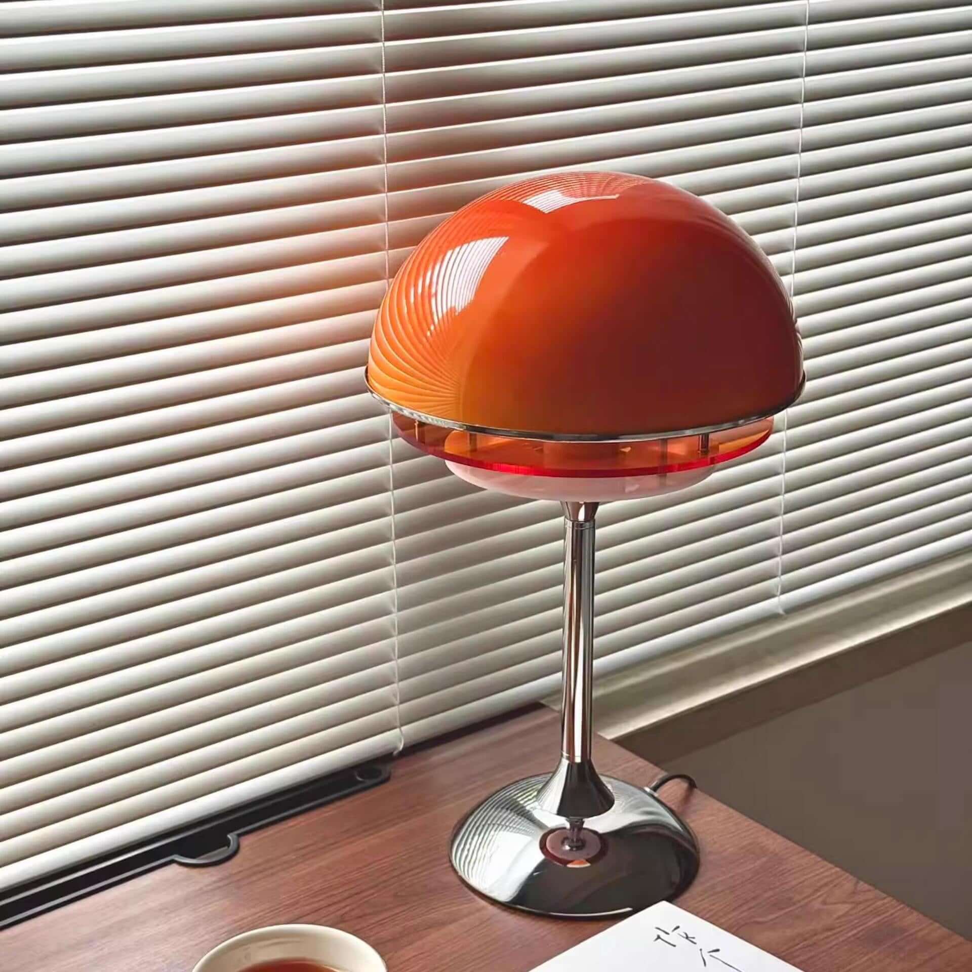 Vintage Sunset Orange Table Lamp for Bedroom