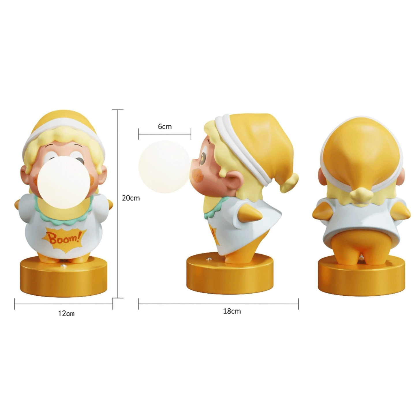 Lumiosa™ Star Messenger - Resin Art Toy Night Light | Cordless Touch LED Lamp for Bedroom & Nursery