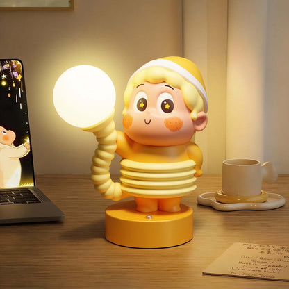 Lumiosa™ Star Messenger - Resin Art Toy Night Light | Cordless Touch LED Lamp for Bedroom & Nursery