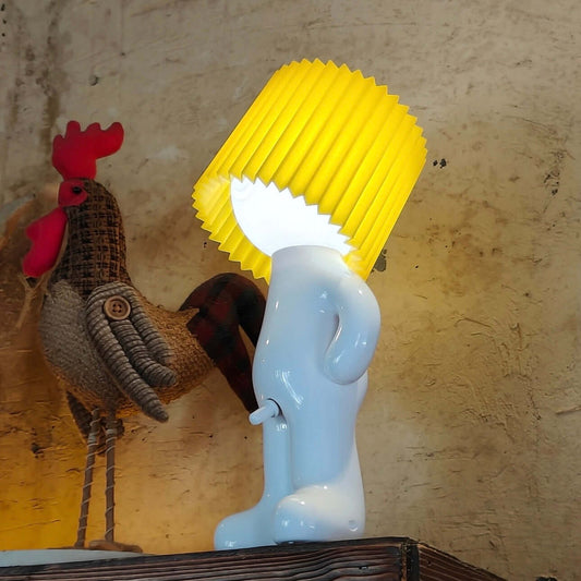 Creative Shy Boy Table Lamp – USB Rechargeable Night Light for Bedroom Decor
