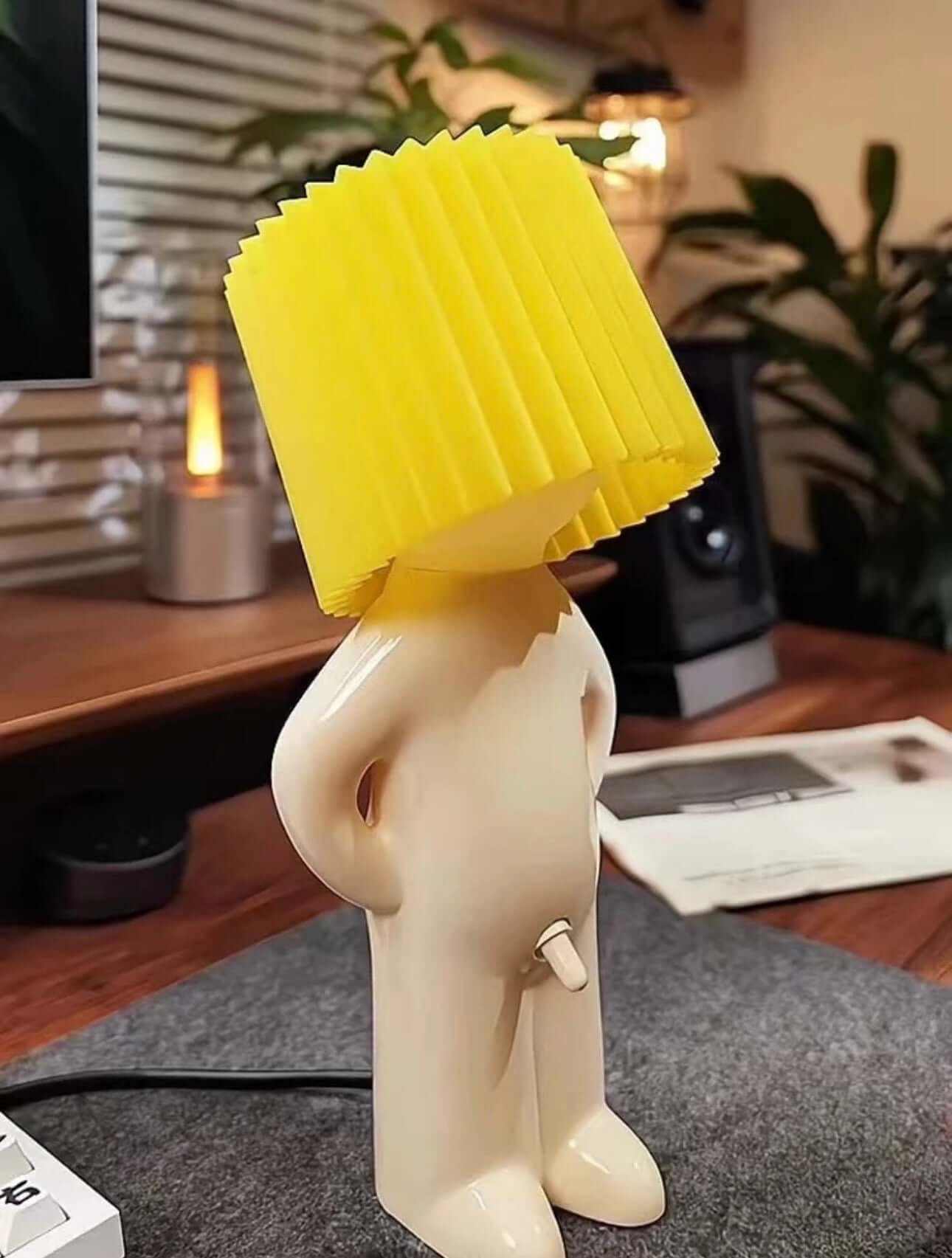 Creative Shy Boy Table Lamp – USB Rechargeable Night Light for Bedroom Decor