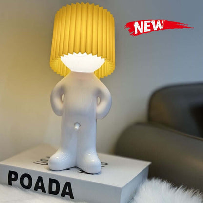 Creative Shy Boy Table Lamp – USB Rechargeable Night Light for Bedroom Decor