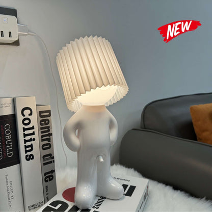 Creative Shy Boy Table Lamp – USB Rechargeable Night Light for Bedroom Decor