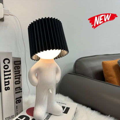 Creative Shy Boy Table Lamp – USB Rechargeable Night Light for Bedroom Decor