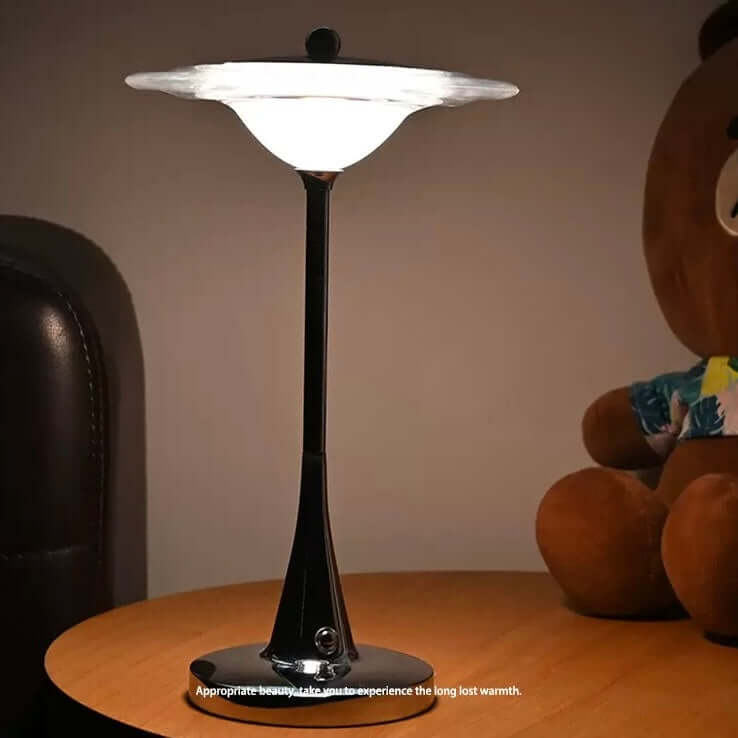 Modern UFO Touch Table Lamp – Rechargeable Dimmable LED Bedside Light