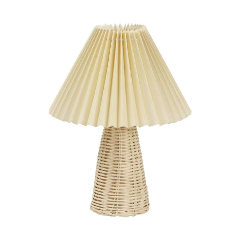 Nordic Pleated Night Lamp – Vintage Bedside Table Light
