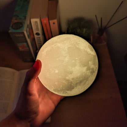 Moon-shaped night light