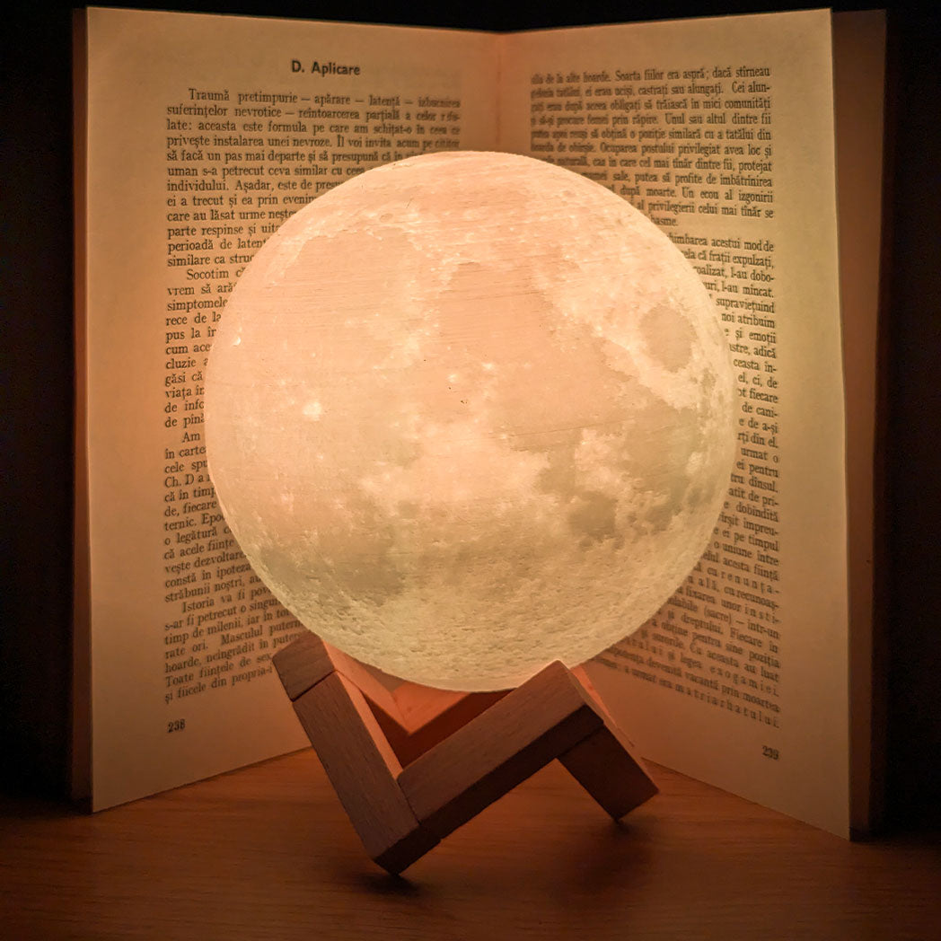 Moon-shaped night light