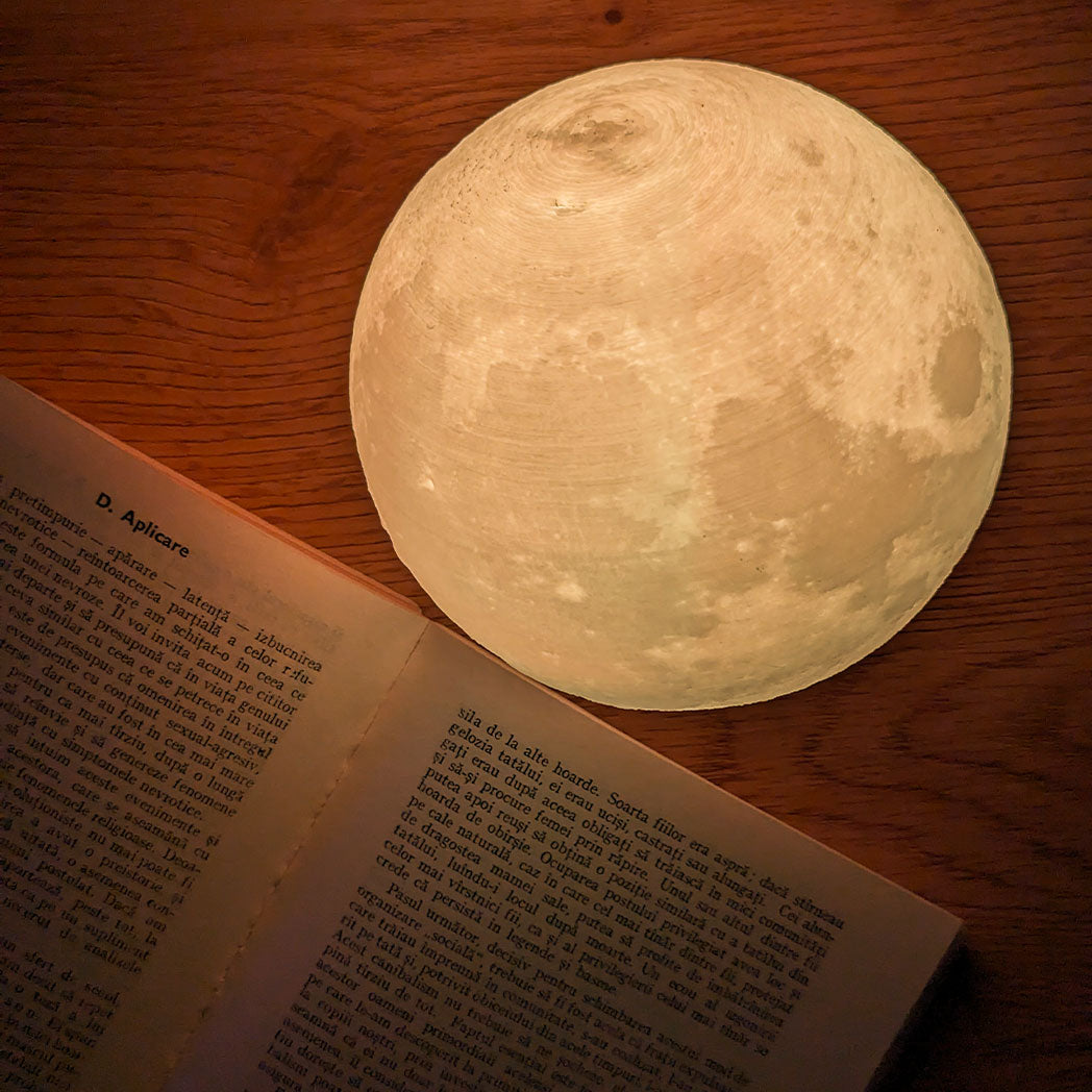 Moon-shaped night light
