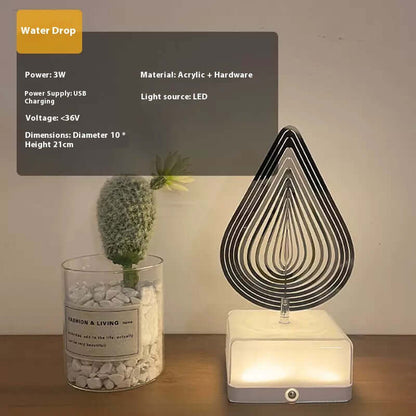 Rechargeable bedside LED lamp with mirror stainless steel design