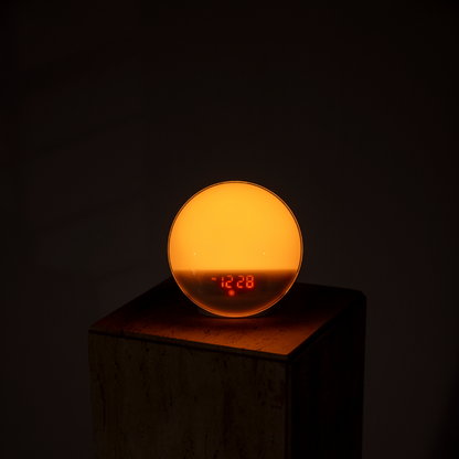 Gentle alarm clock light for natural morning wake-up