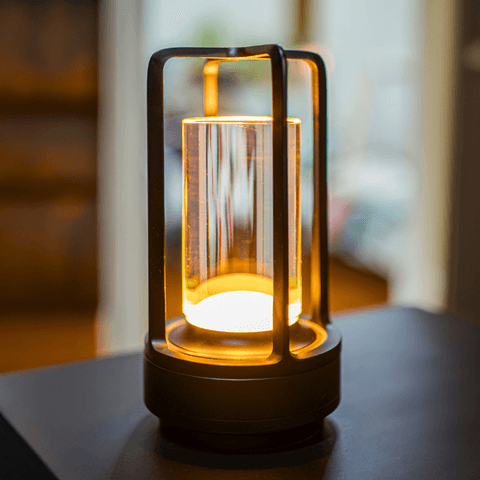 Rechargeable cordless table lamp with warm soft light
