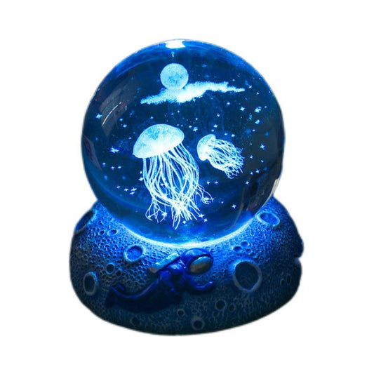 glowing ocean pattern crystal ball night light