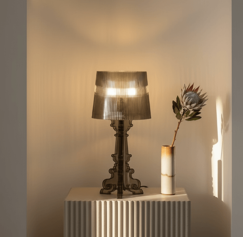 Acrylic Baroque Style Table Lamp - 19" Aesthetic Accent Lighting