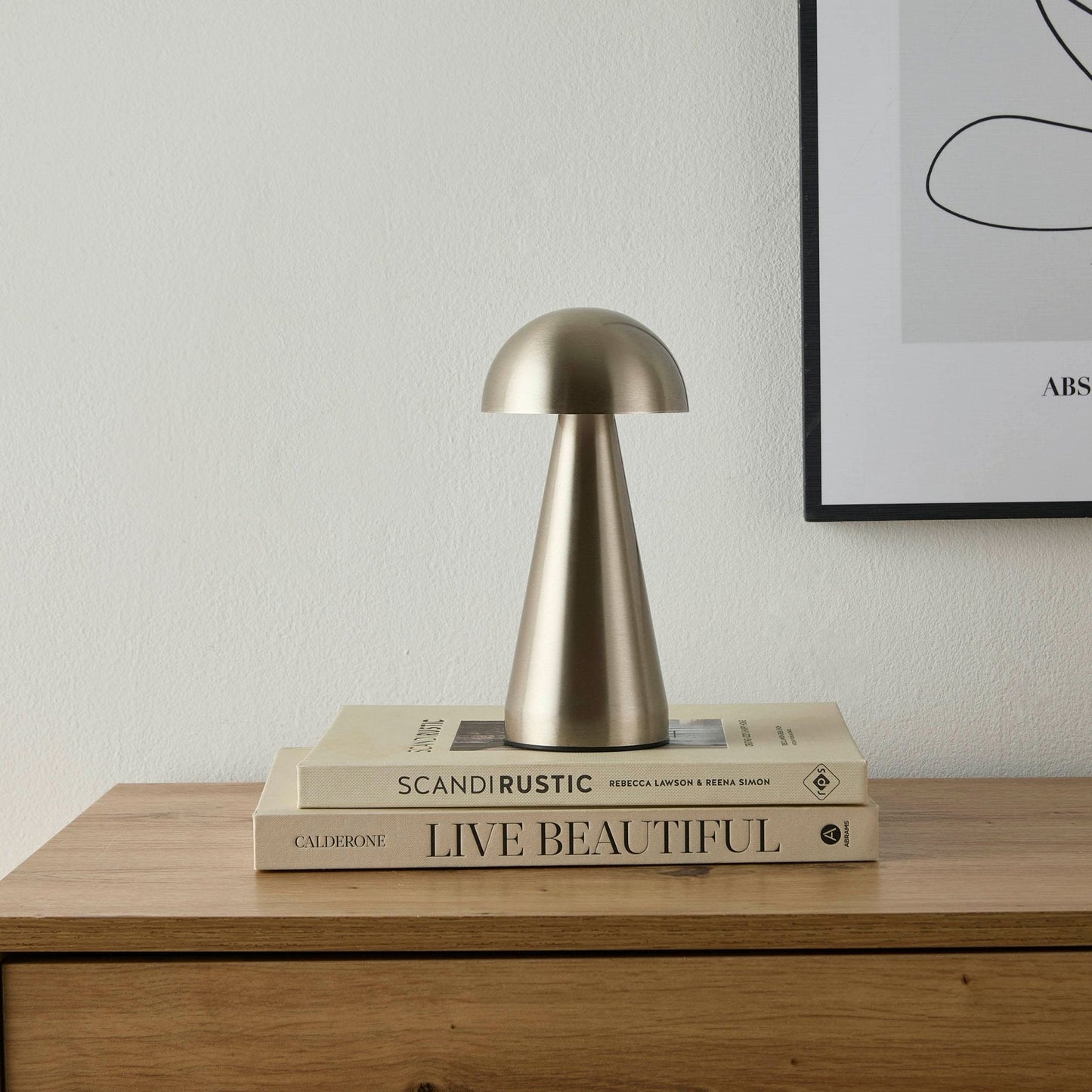Elegant wireless LED lamp for nightstand and desk