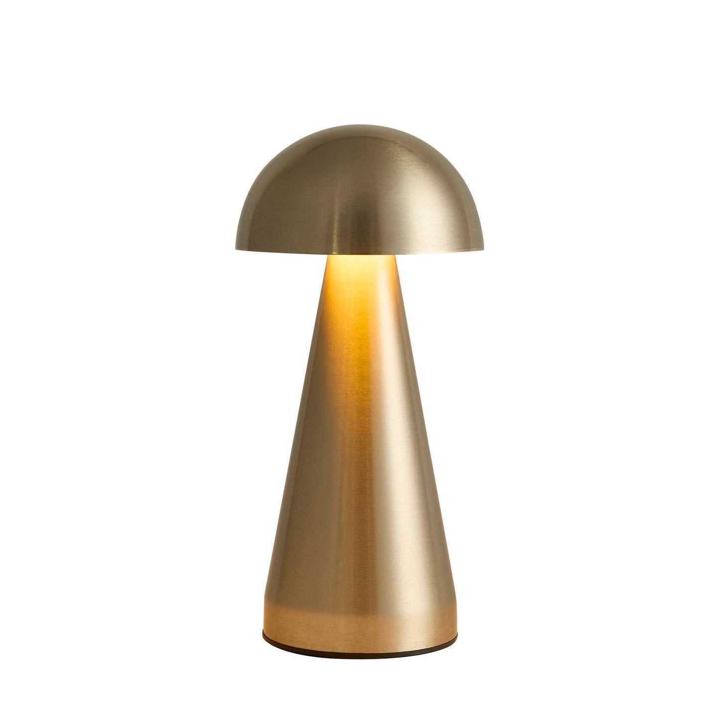Lumiosa mini domed LED rechargeable lamp in copper finish, featuring a sleek design and soft, diffused light.