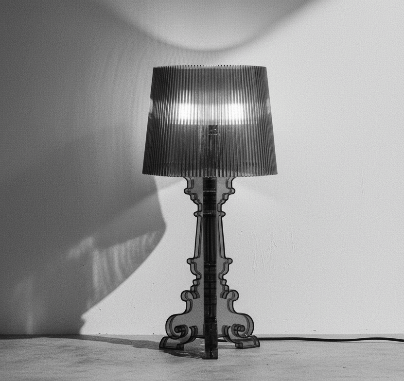 Acrylic Baroque Style Table Lamp - 19" Aesthetic Accent Lighting