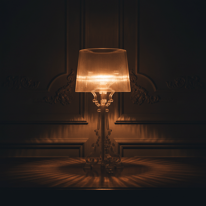 Acrylic Baroque Style Table Lamp - 19" Aesthetic Accent Lighting