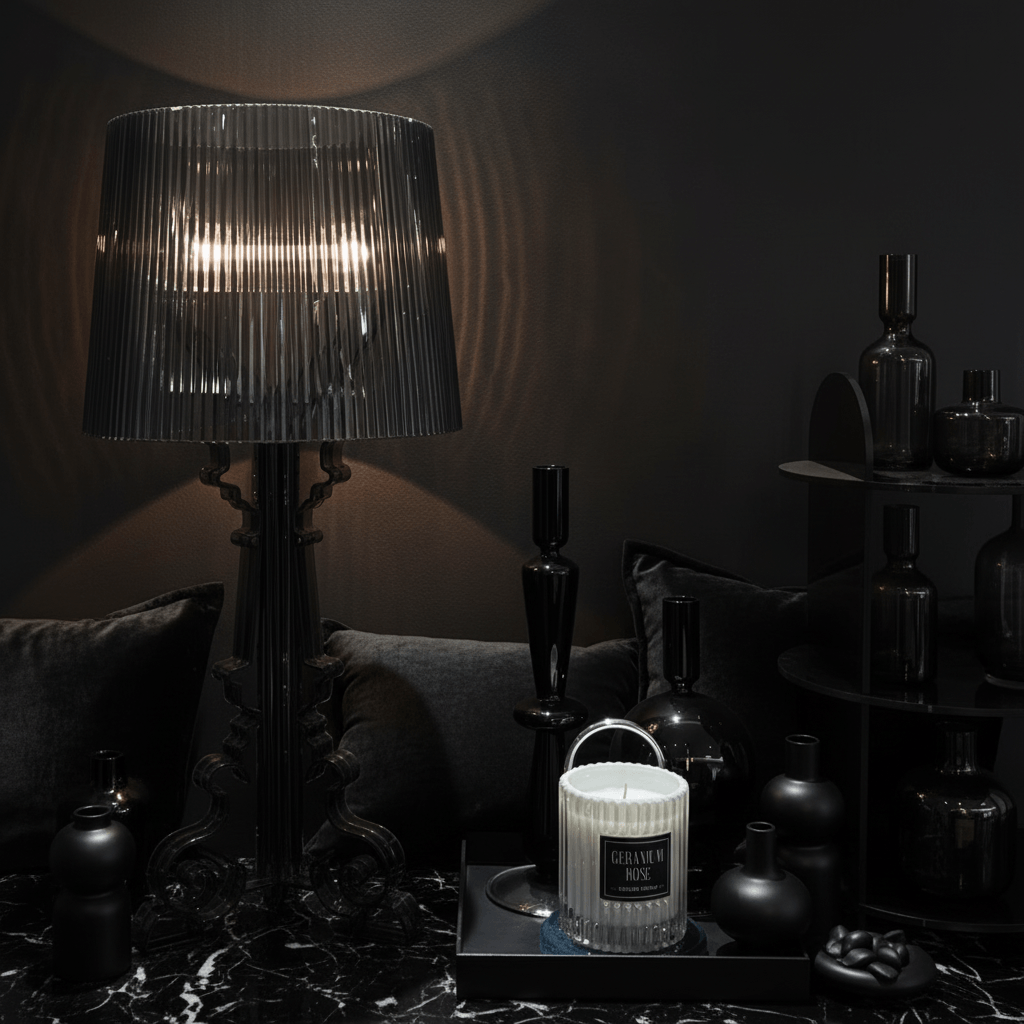 Acrylic Baroque Style Table Lamp - 19" Aesthetic Accent Lighting