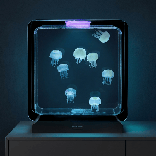 水母灯深海蓝氛围广告产品图