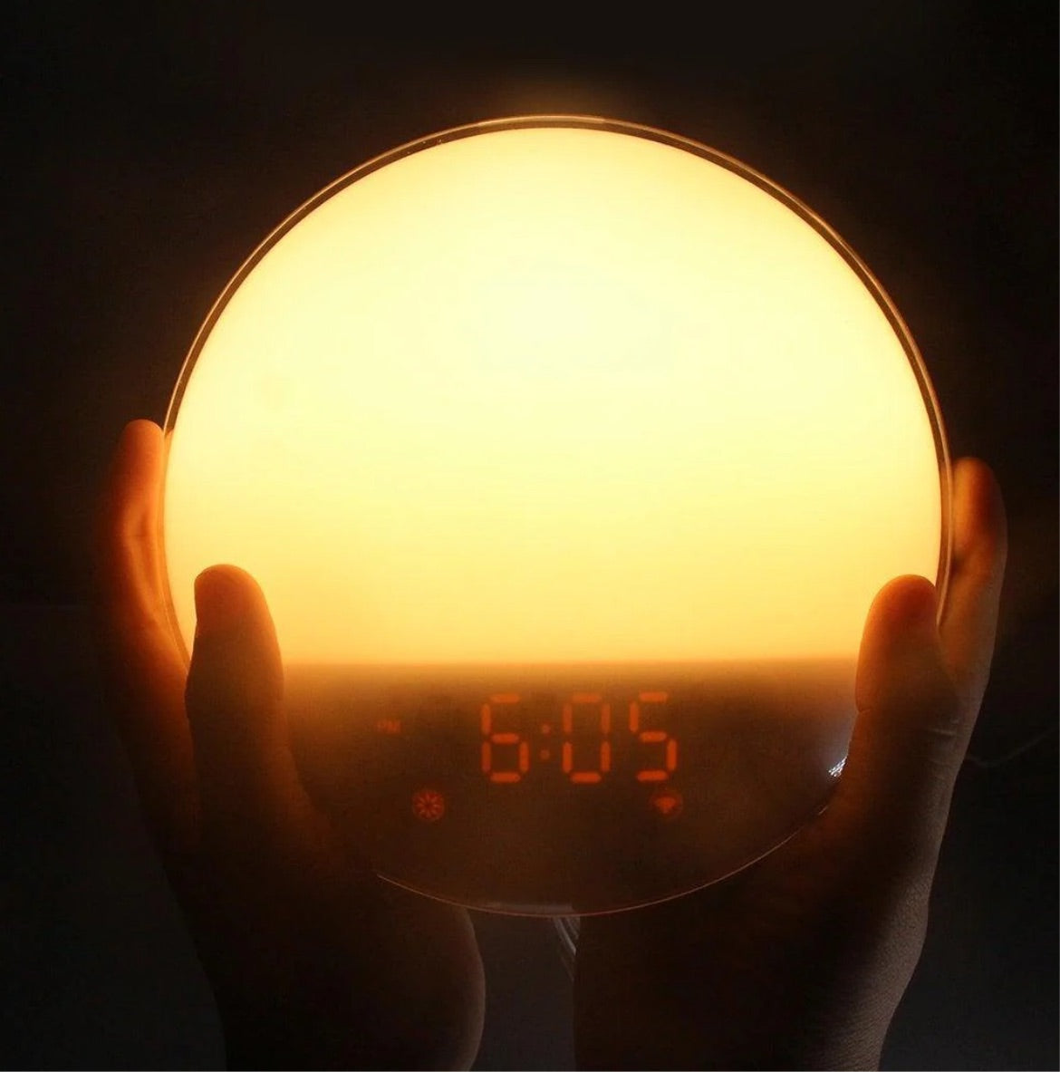 Sunrise simulator alarm clock for stress-free mornings