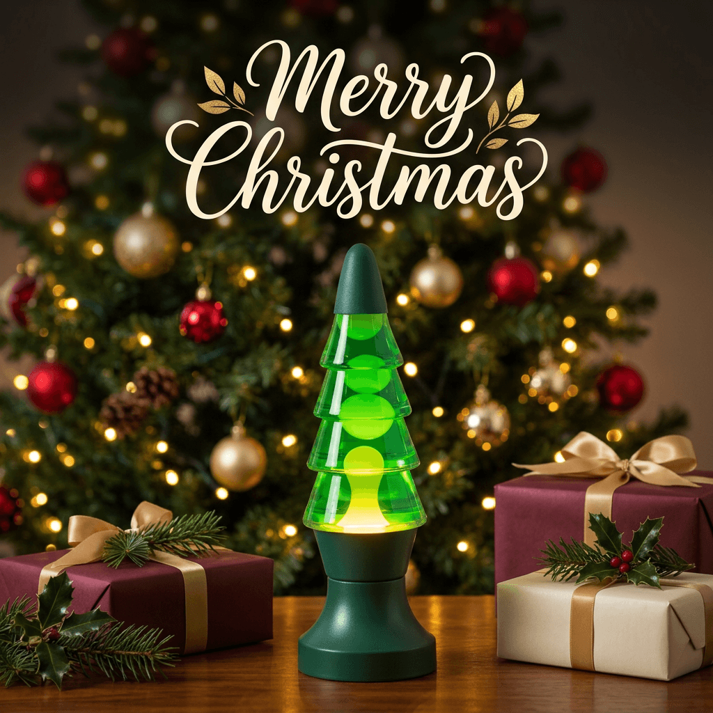 Christmas Tree Lava Lamp – Festive Ambient Table Light