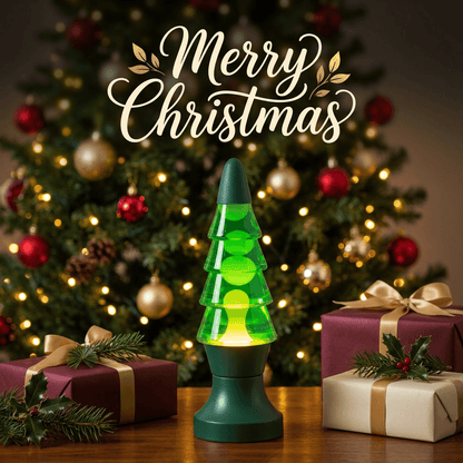 Christmas Tree Lava Lamp – Festive Ambient Table Light