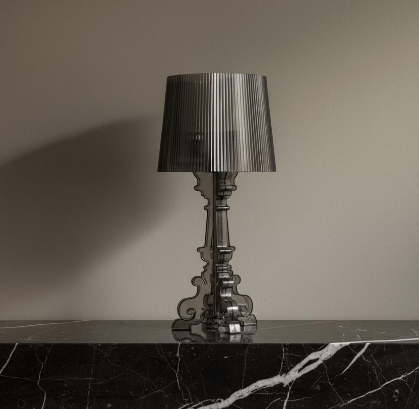 Acrylic Baroque Style Table Lamp - 19" Aesthetic Accent Lighting