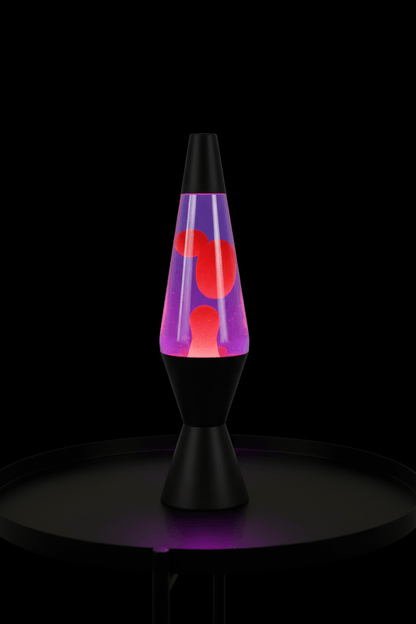 33cm Retro Lava Lamp with Orange Wax and Clear Liquid for Cozy Bedroom Vibe