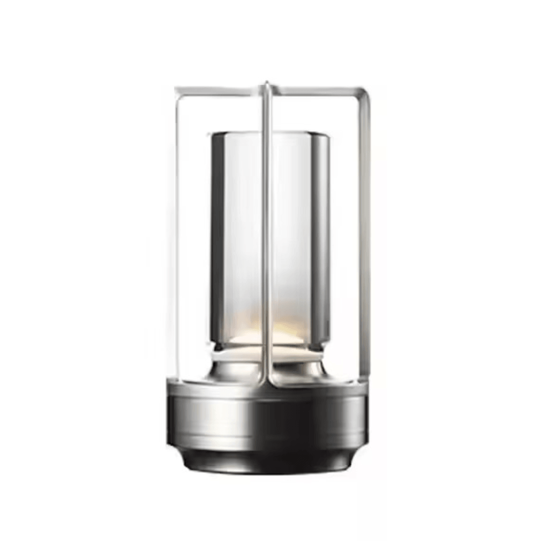 Japan Crystal Lantern Table Lamp with minimalist Scandinavian design and elegant glass structure.