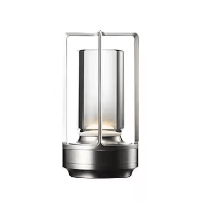 Japan Crystal Lantern Table Lamp with minimalist Scandinavian design and elegant glass structure.