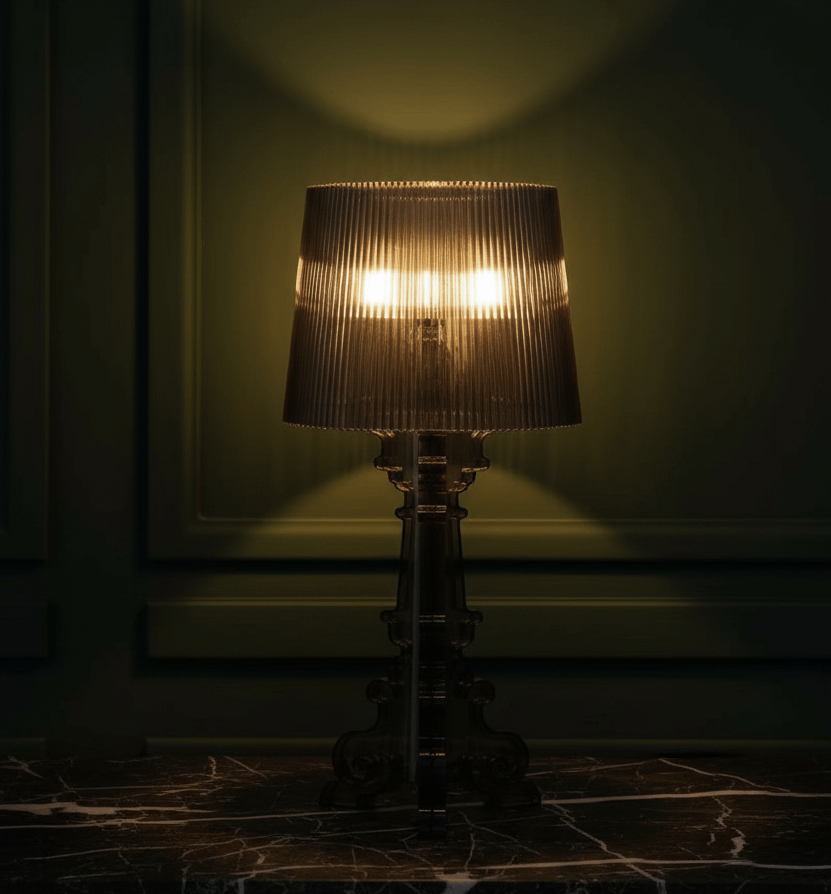 Acrylic Baroque Style Table Lamp - 19" Aesthetic Accent Lighting