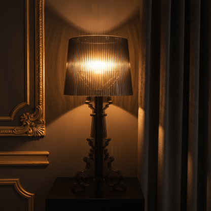 Acrylic Baroque Style Table Lamp - 19" Aesthetic Accent Lighting