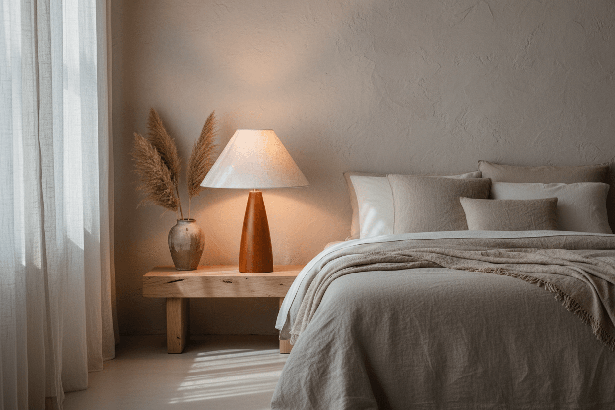 Wood Lamp - Japandi Bedroom